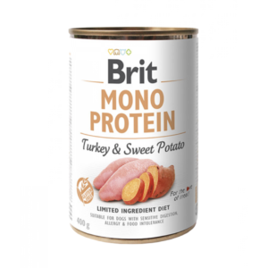 Brit Mono Protein Pulyka és édesburgonya ízesítsű konzerv 400g