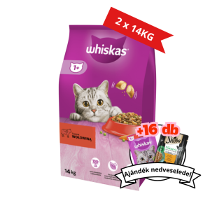 Whiskas szárazeledel 2x14kg marha