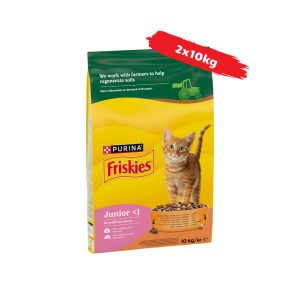 Friskies Junior Csirkével&tejjel száraz macskaeledel 2x10kg