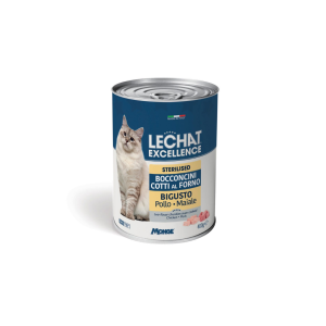 LeChat Excellence Steril Csirke-sertés nedveseledel konzerv 400g