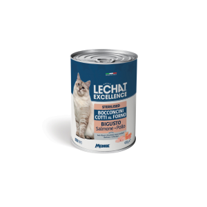LeChat Excellence Steril Lazac-csirke nedveseledel konzerv 400g