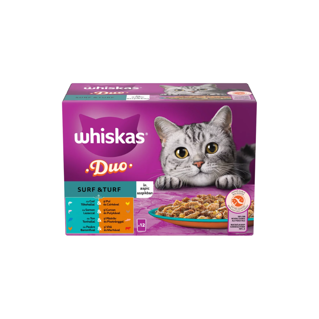 Whiskas Surf&Turf Nedveseledel aszpikban 12x85g