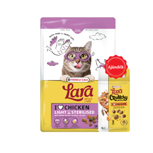 Lara adult Steril csirkés száraztáp 1,9kg + ajándék jutalomfalat