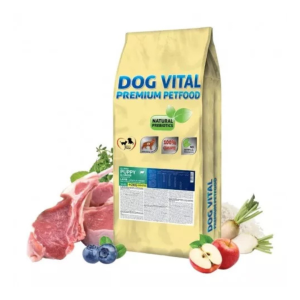 Dog Vital szárazeledel bárány, alma és áfonya ízesítésben kölyök kutyáknak 12+2kg