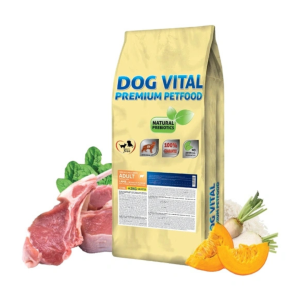 Dog Vital szárazeledel bárány, spenót és sütőtök ízesítésben felnőtt kutyáknak 12+2kg