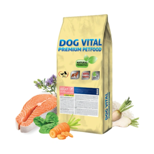 Dog Vital szárazeledel lazac, répa és spenót ízesítésben felnőtt kistetsű kutyáknak 12+2kg